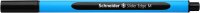 Kugelschreiber Slider Edge, Kappenmodell, M, schwarz, Schaftfarbe: cyan-schwarz SCHNEIDER 50-152101