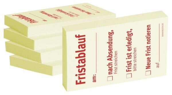 BIZSTIX Bedruckte Haftnotizen- Text: Fristablauf am