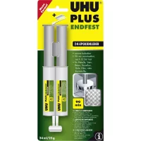 UHU plus endfest 2-Komponenten-Epoxidharzkleber Doppelkammerspritze 25g