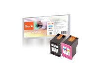 Peach Spar Pack Tintenpatronen kompatibel mit HP No. 62XL, C2P05AE, C2P07AE black + color PI300-671