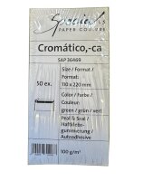 Cromatico 50 Stück Briefumschläge transparent DL 100g/m², 110x220mm grün