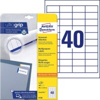 AVERY Zweckform 6126 Universal Etiketten (mit ultragrip,...