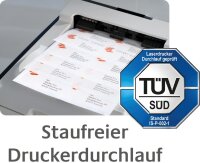 AVERY Zweckform 3658-10 Adressaufkleber (mit ultragrip,  64,6 x 33,8 mm auf DIN A4, Papier matt, bedruckbare, selbstklebende Adressetiketten, 240 Klebeetiketten auf 10 Blatt) weiß