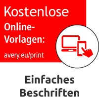 AVERY Zweckform 6176 Universal Etiketten (50 plus 10 Klebeetiketten extra, 210x148mm auf A4, bedruckbare Versandetiketten, selbstklebende Versandaufkleber mit ultragrip, DHL) 30 Blatt, weiß