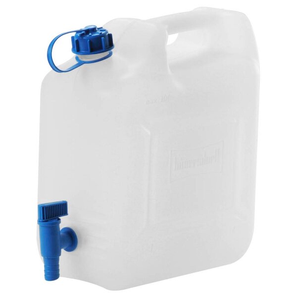 hünersdorff 817500 Wasserkanister ECO mit festmontiertem Ablasshahn / Wasserauslauf, 12 L (mit Hahn)