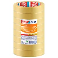 tesa FILM Standard Klebefilm transparent 19,0 mm x 66,0 m - 8 Rollen tesafilm