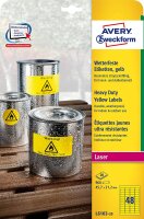 AVERY Zweckform L6103-20 Wetterfeste Folienetiketten...