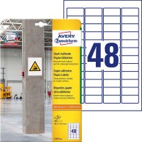 AVERY Zweckform L7873-20 Stark haftende Papieretiketten...