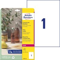 AVERY Zweckform L7784-25 transparente Etiketten (25...