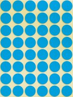 AVERY Zweckform 3375 selbstklebende Markierungspunkte (Ø 18 mm, 1.056 Klebepunkte auf 22 Bogen, runde Aufkleber für Kalender, Planer und zum Basteln, Papier, matt) blau