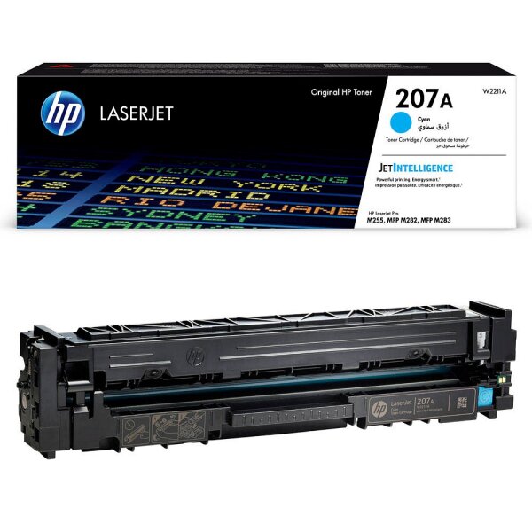 Original HP 207A (W2211A) Cyan Toner für HP Color LaserJet Pro M283 / M282 / M255