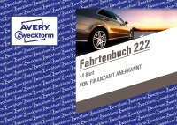 AVERY Zweckform 222 Fahrtenbuch für PKW (vom Finanzamt anerkannt, A6 quer, auf 80 Seiten für insgesamt 390 Fahrten, für Deutschland und Österreich zur Abgrenzung privater und geschäftlicher Fahrten)