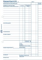 AVERY Zweckform 305 Kassenbericht (A5, mikroperforiert, von Rechtsexperten geprüft, für Deutschland und Österreich zur ordnungsgemäßen, kostengünstigen Buchführung, 50 Blatt) weiß