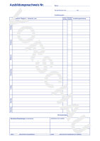 AVERY Zweckform 2831 Ausbildungsnachweis (DIN A4, Heftform, von IHK anerkannt, für Deutschland, speziell konzipiert für die Führung von Berichtsheften in der Berufsausbildung, 28 Blatt) weiß