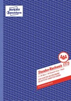 AVERY Zweckform 1773 Stunden-Nachweis (A4, selbstdurchschreibend, von Rechtsexperten geprüft, für Deutschland u. Österreich zur lückenlosen Arbeitszeiterfassung, 2x40 Blatt) weiß/gelb