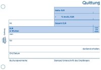 AVERY Zweckform 1250 Quittungsblock (A6 quer, 100 Blatt, fälschungssicher, separat ausgewiesene MwSt., mit 1 Blatt Blaupapier, für Deutschland und Österreich) weiß