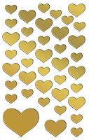 AVERY Zweckform 53282 Folien-Sticker gold Herzen 78...