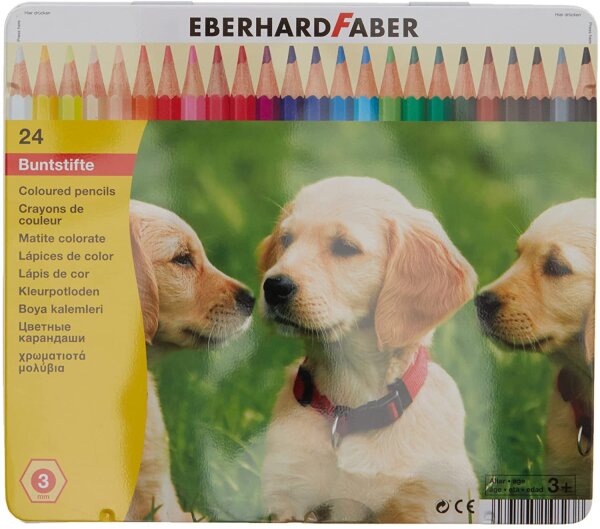 Eberhard Faber 514823 - Farbstift hexagonal 24er, Blechetui