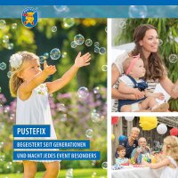 Pustefix Seifenblasen Set I 5 x Kleinpackung Klassik I Bunte Rainbow Bubbles Made in Germany I Seifenblasen für Hochzeit, Kindergeburtstag, Standesamt, Polterabend I 5 x 42 ml Vorteilspack