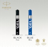 Parker Gelstifteminen | mittlere Schreibspitze (0,7 mm) | blaue QUINK Tinte | 2 Stück