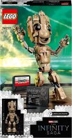 LEGO 76217 Marvel Ich Bin Groot Spielzeug zum Bauen, Set mit Baby Groot-Figur aus Guardians of The Galaxy 2, tolles Geschenk zum Geburtstag