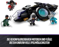 LEGO 76211 Marvel Shuris Sonnenvogel, Black Panther Spielzeug zum Bauen, Luftschiff für Kinder, Wakanda Forever Set, Avengers Superhelden Geschenk