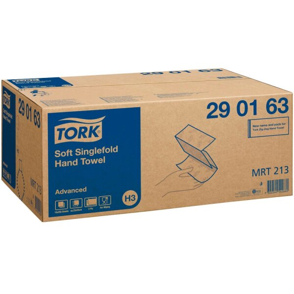 TORK Papierhandtücher H3 Advanced Soft Zick-Zack-Falzung 2-lagig 3.750 Tücher