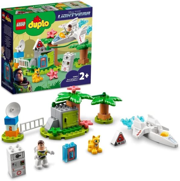 LEGO 10962 DUPLO Disney and Pixar Buzz Lightyears Planetenmission Weltraum-Spielzeug mit Raumschiff und Roboter für Kleinkinder, Mädchen und Jungen ab 2 Jahre