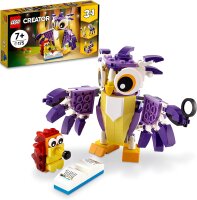 LEGO 31125 Creator 3-in-1 Wald-Fabelwesen: Hase - Eule -...