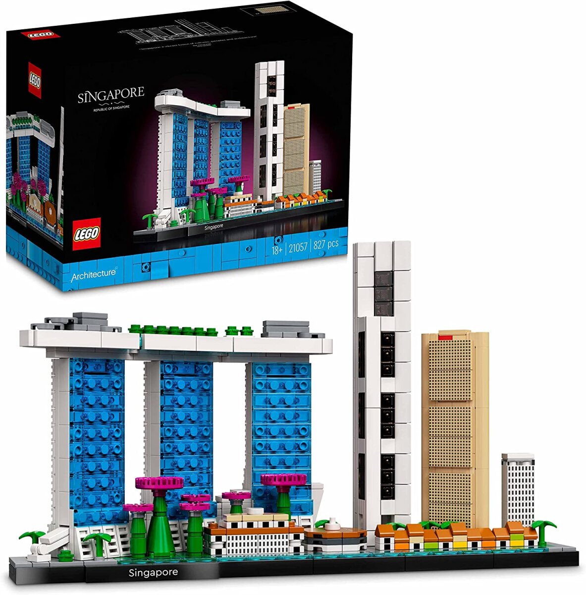 LEGO 21057 Architecture Singapore, Kit Modellismo per Adulti da