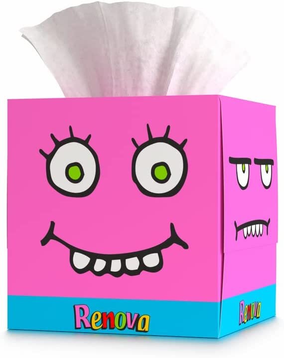 perfk 2-in-1 niedliche Cartoon-Taschentuchbox für Autos, kreative