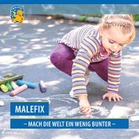 MALEFIX Straßenmalkreide 50er Packung I Malkreide für Kinder und Erwachsene I Vielfalt an Farben I Leuchtend und Kräftig I Wasserlösliche und hochwertige Kreide von Pustefix I für Straße u. Hof