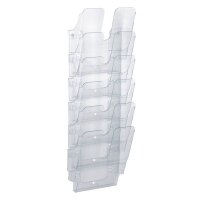 DURABLE Wandprospekthalter Flexiplus transparent DIN A4 hoch 6 Fächer