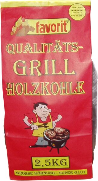 Favorit 4321740 2500 Grill-Holzkohle 2.5 kg