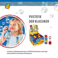 PUSTEFIX Seifenblasen Set 25 x Klassik 42ml Bunte Rainbow Bubbles Made in Germany für Hochzeit, Kindergeburtstag, Standesamt, Polterabend 25 x 42 ml Vorteilspack