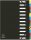 Exacompta 55121E Premium Ordnungsmappe Harmonika. Aus extra starkem Colorspan-Karton DIN A4 12 Fächer und 2 Gummizüge mit Indexfenster und dehnbarem Rücken Register-Mappe schwarz