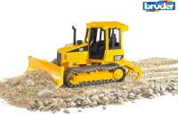 bruder 02443 - Cat Kettendozer inklusive Heckadapter - 1:16 BAU-Fahrzeug Baustelle Baumaschine Planierraupe Spielzeug