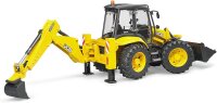 bruder 02454 - JCB 5CX eco Baggerlader - 1:16 Baustelle Baufahrzeug Löffelbagger Heckbagger Arbeiter bworld Baumaschine Spielzeug