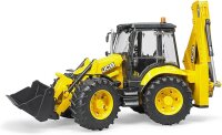 bruder 02454 - JCB 5CX eco Baggerlader - 1:16 Baustelle Baufahrzeug Löffelbagger Heckbagger Arbeiter bworld Baumaschine Spielzeug