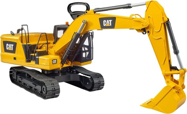 bruder 02483 - Cat Schaufelbagger - 1:16 Baustelle Baufahrzeug Löffelbagger Arbeiter bworld Baumaschine Kettenbagger