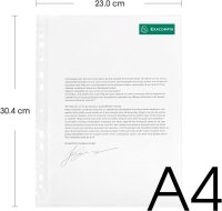 Exacompta 5010E 10er Pack PP-Kunststoff Prospekthüllen Standard. Für DIN A4 transparent glasklar oben offen Klarsichtfolie Plastikhülle Klarsichthülle ideal für Ordner Ringbücher und Hefter