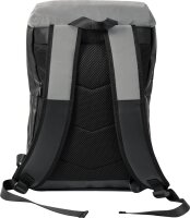 Eberhard Faber 577635 - X-Style Rucksack Reflector in Schwarz-Grau mit 2 Fächern, Laptopfach, Reflektoren und Schulter- und Rückenpolsterung, Allrounder-Backpack für Schule, Büro, Uni und Freizeit