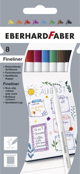 Eberhard Faber 551508 Fineliner 8er Etui