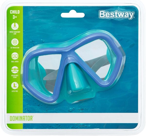 Bestway Dominator Tauchmaske ab 3 Jahren, Farbe nach zufall