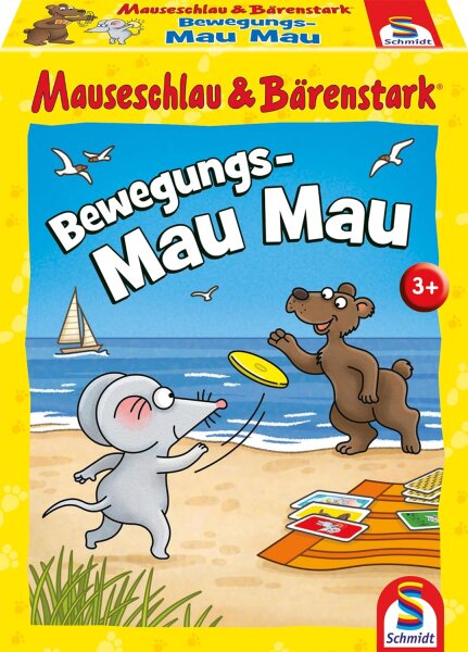 Schmidt Spiele 75058 Mauseschlau & Bärenstark, Bewegungs Mau, Kinderkartenspiel