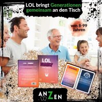 LOL FAMILY – Lachen verboten | Kartenspiel-e & Gesellschaftsspiel-e ab 8-10 Jahre-n | Geschenk-e für Mädchen und Jungen | Familienspiel | LOL Spiel | Ostergeschenk-e 2024 | Kinderspiel | Reisespiel