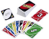 Mattel Games UNO Kartenspiel für die Famile, Perfekt als Kinderspiel, Reisespiel oder Spiel für Erwachsene, für 2-10 Spieler, ab 7 Jahren, W2087