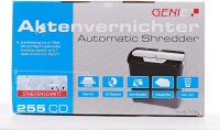 GENIE 255 CD Aktenvernichter, Silber/Schwarz, bis zu 7 Blatt