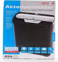 GENIE 255 CD Aktenvernichter, Silber/Schwarz, bis zu 7 Blatt