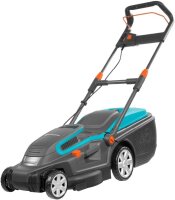 Gardena PowerMax 1800/42 Elektrorasenmäher: Rasenmäher bis 800 m², 42 cm Schnittbreite, 45 l Fassungsvolumen, Schnitthöhe 20-60 mm, klappbares Gestänge, ergonomischer Handgriff (5042-20)